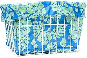 CRUISER CANDY Bike Basket Liner Waterproof, Universal Fit for Most Bike Baskets, Stylish 2in1Tote, Bike Basket Cover, EBiKE Front Wire Or Wicker Bike Baskets Fits Up to 15x12x10