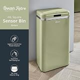 Swan Retro 45L Square Sensor Bin Green Brand Swan 45 L Sensor view 2