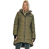 Orolay Women's Winter Down Jacket Long Quilted Puffer Coat Warm Hooded Slim Fit Outerwear