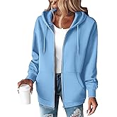 ZEAGOO Hoodies Women Zip Up Hoodie Oversized Sweatshirt Fleece Jackets Spring Fall Winter Coats 2026 Fashion