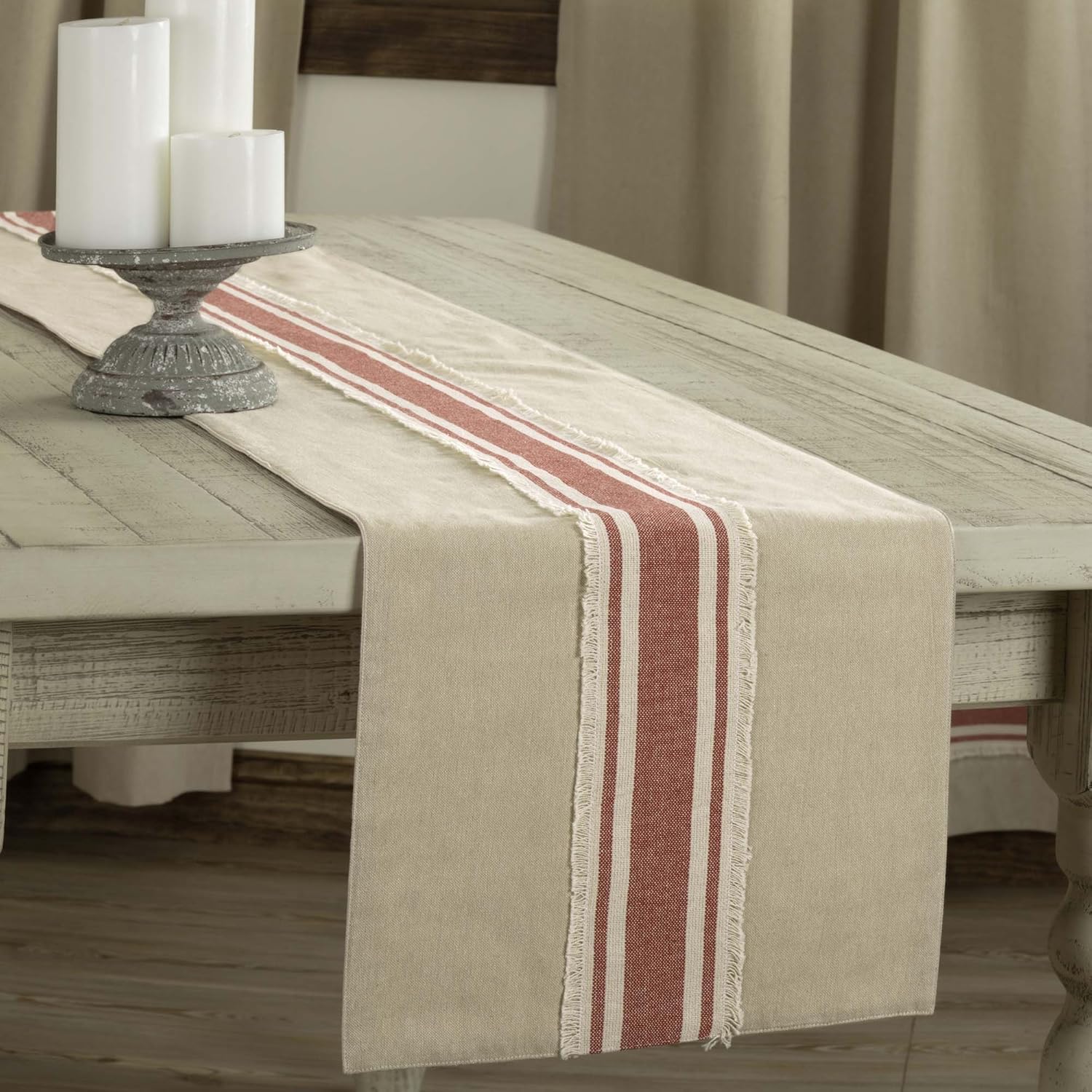 Best red stripe table runner