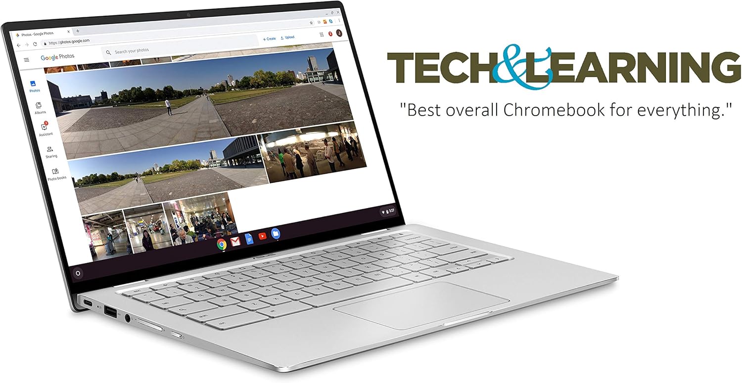 ASUS Chromebook Flip C434 2-In-1 Laptop- 14" Full HD 4-Way NanoEdge Touchscreen, Intel Core M3-8100Y Processor, 8GB RAM, 64GB eMMC Storage, Backlit KB, Chrome OS- C434TA-DS384T Silver: Computers & Accessories