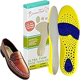 The Hustle! Thin Insoles Gel & Breathable Foam Insole by Business Feet® - Minimal Crowding Casual & Dress Shoe Insoles, Pain Relief Foot Inserts for Women & Men - M/S - (Mens 6.5-8.5, Womens 6-9)