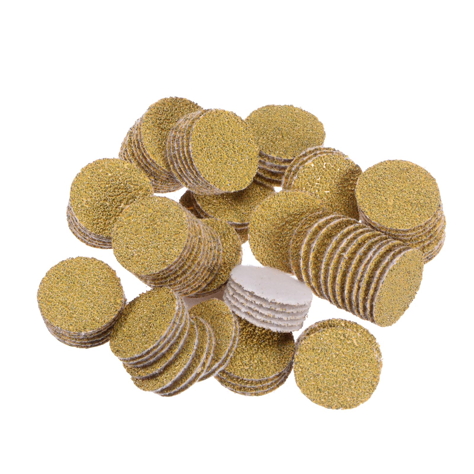 Kozelo 100pcs No Hole Sanding Discs- [ 1 Inch 40 Grit ] Round Hook and Loop Grip Sanding Pads Sheet for Wood Metal Polishing Use| Aluminum Oxide & Zirconium Oxide Sandpaper