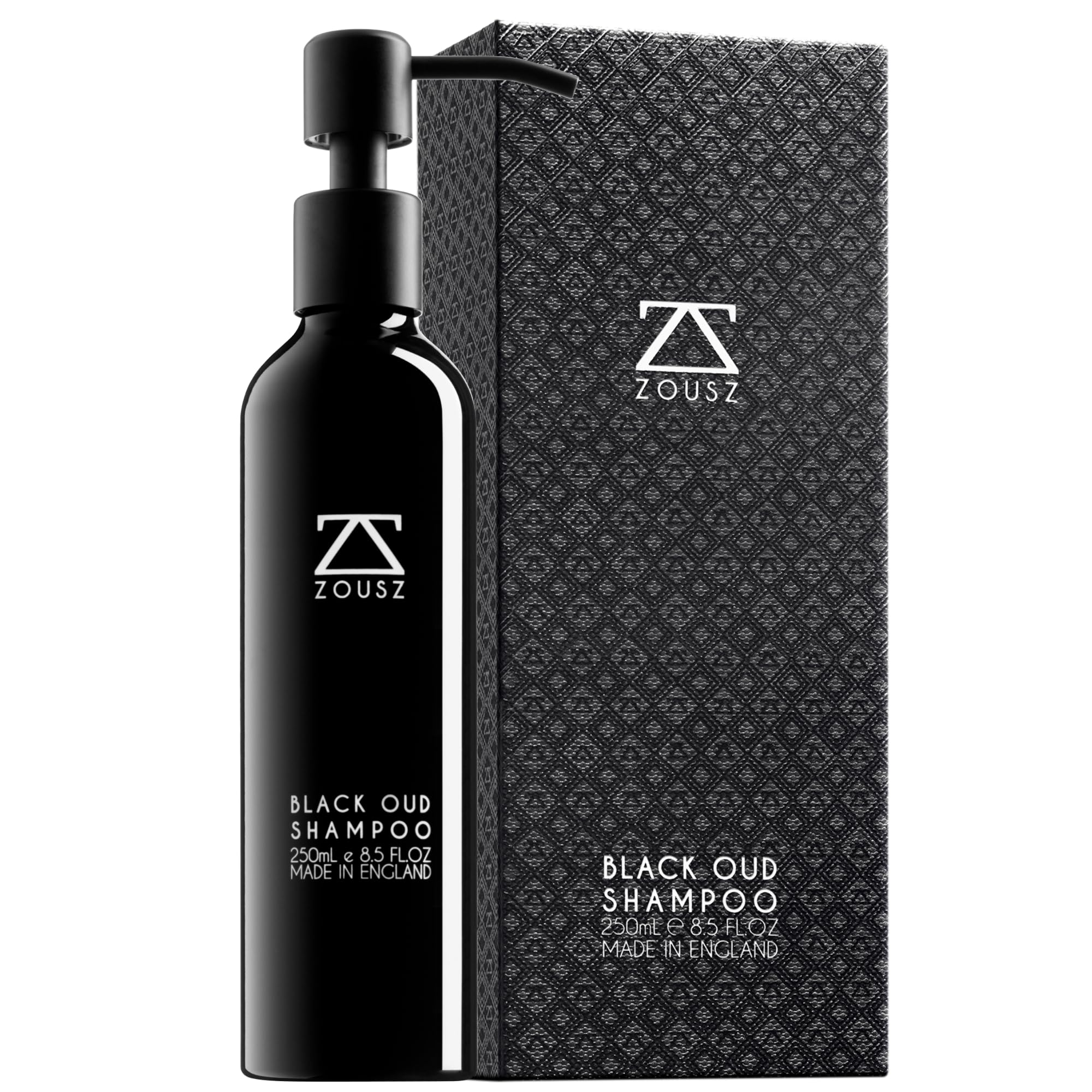 ZOUSZ Beard Shampoo For Men - Black Oud Cleansing, Vitalising and Nourishing Daily Beard Wash Containing Natural & Organic Ingredients + PRO-Vitamins - 250mL Gift for Men