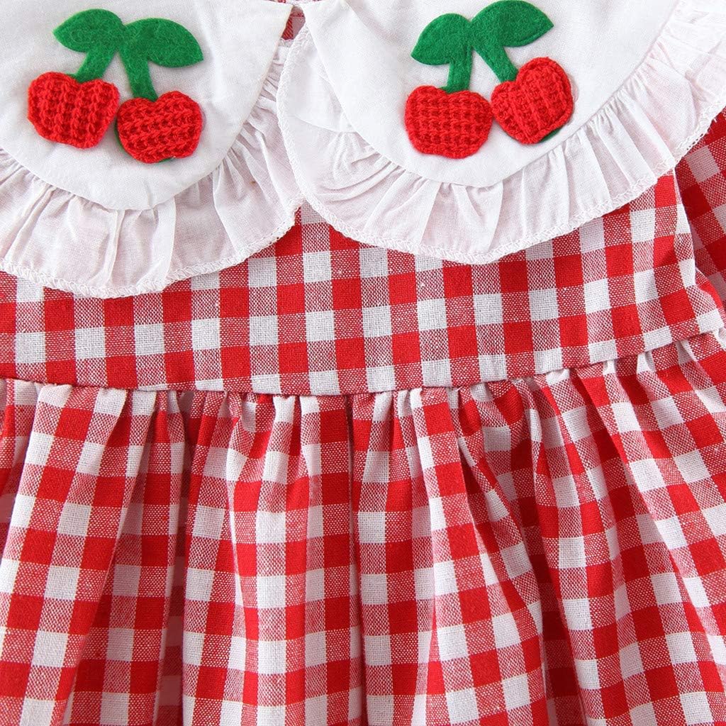 Robes Walabe Robe De Princesse Fille 1 2 3 Ans Bebe Fille Robe Plissee Cerisier Imprime A Volants Robe Bebe Fille 0 24m Ram Mount Co Uk