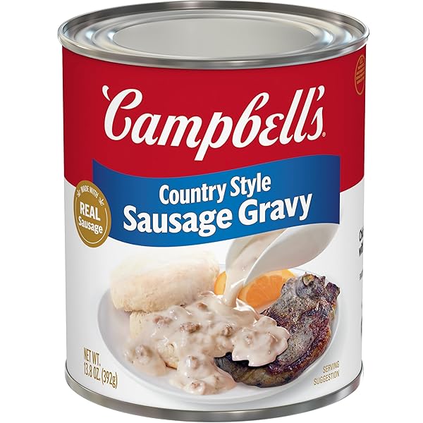 CAMPBELL’S COUNTRY STYLE SAUSAGE GRAVY, 13.8 OZ CAN