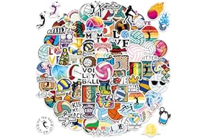100pcs Volleyball Stickers for Water Bottles & Laptops – Waterproof Vinyl Decals, 6–7 cm (2.4–2.8"), Sports Team Gifts for Pl