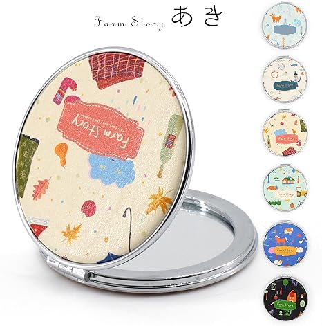 Amazon コンパクト ミラー 折りたたみ ハンドミラー 手鏡 拡大鏡付き 3倍 女優ミラー 携帯用 鏡 おしゃれ かわいい 携帯ミラー 角型 ポケットミラー ケース付き Farm Story あき Baobab Tree 鏡 通販