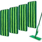 Mop Head Replacement for Libman Freedom Spray Mop - Washable Reusable Wet &amp; Dry Cleaning - Microfiber Spray Mop Pads Refill for Multi-Surface Floor -4 Pack (Green）