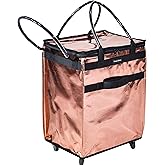 Reusable Grocery Bag On Wheels Large Capacity Shopping Trolley Foldable Rolling Tote Bag with Heavy Duty Handle for Travel