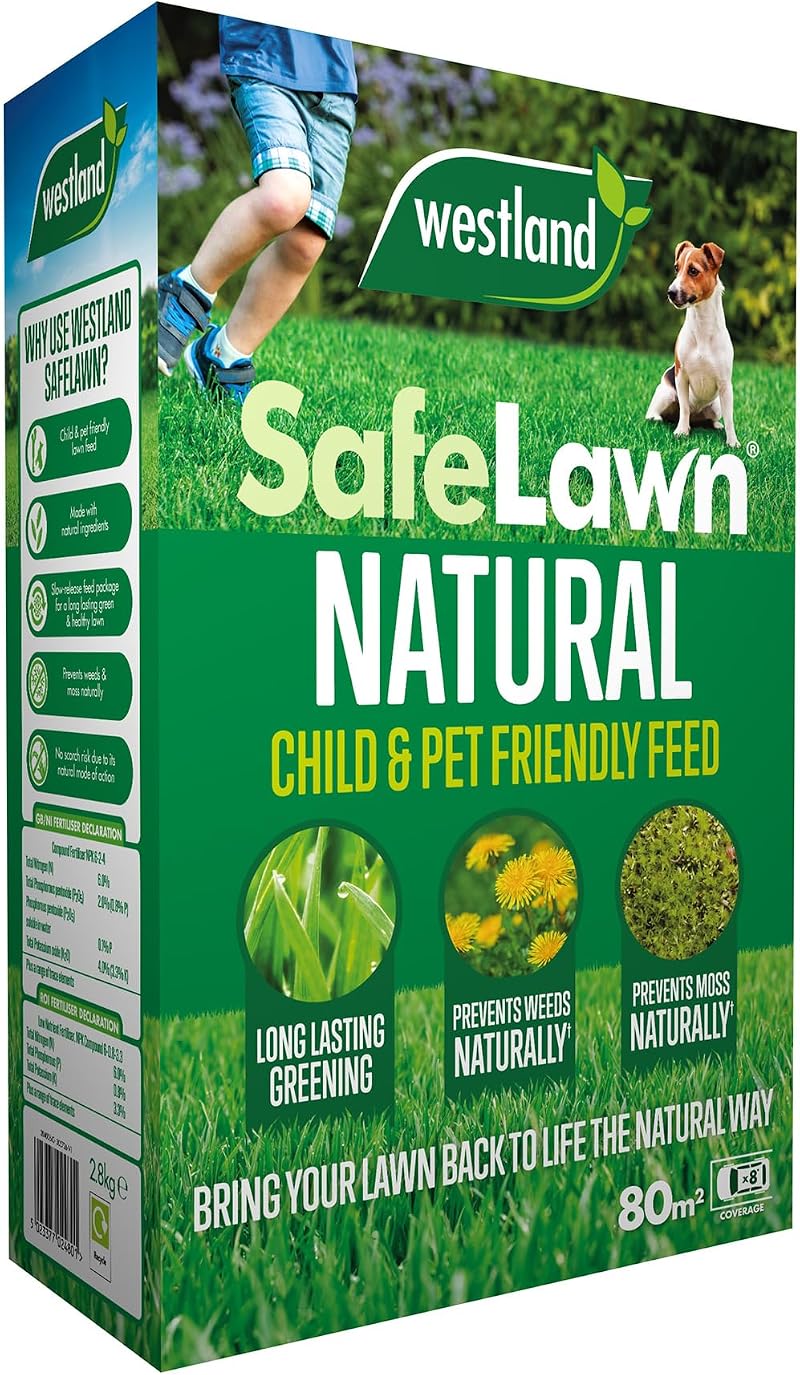 Westland Safelawn 80m2 Natural Lawn Fertiliser with Friendly Bacteria