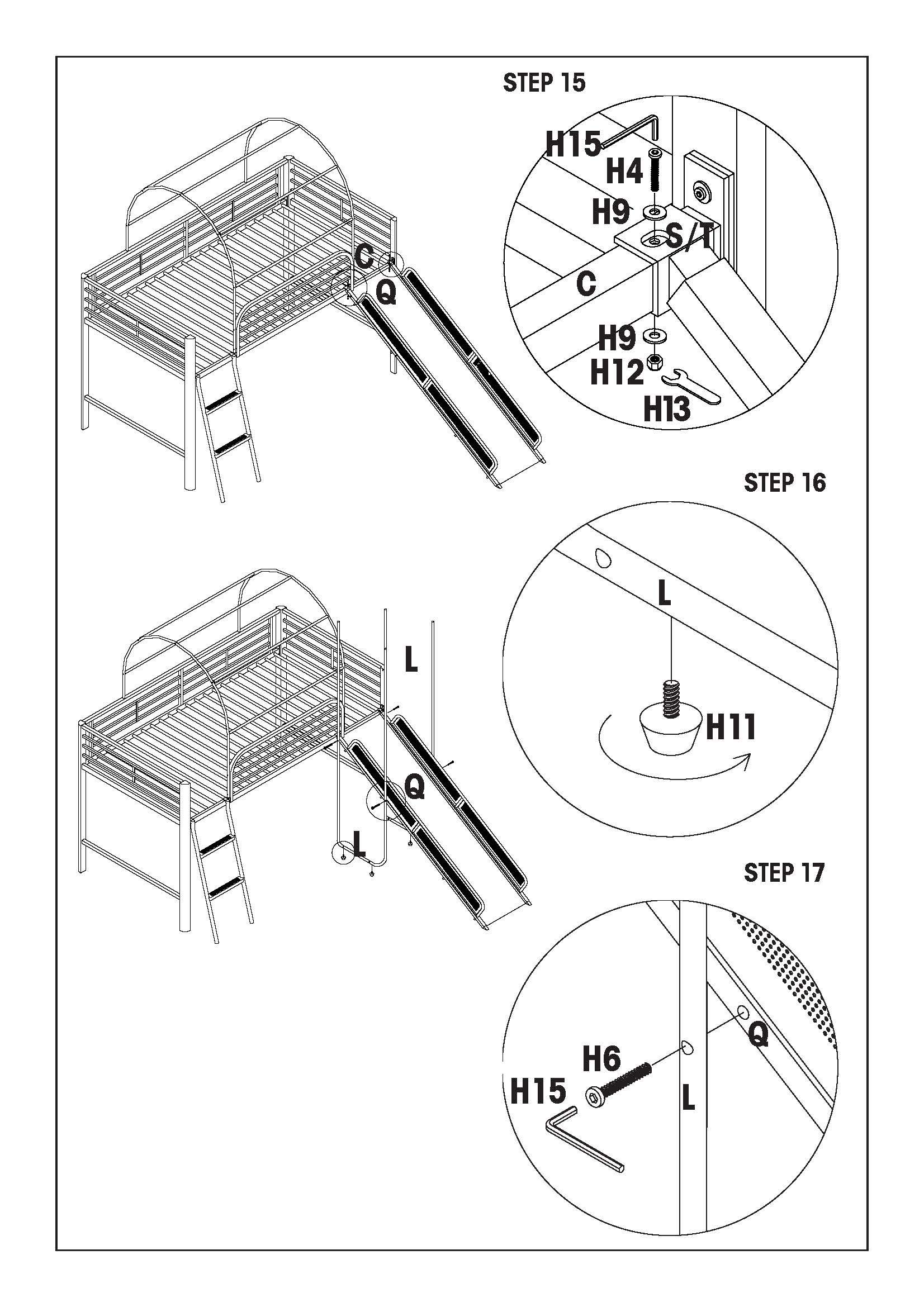 Powell Princess Castle Twin Tent Bunk Bed with Slide Buy Online in