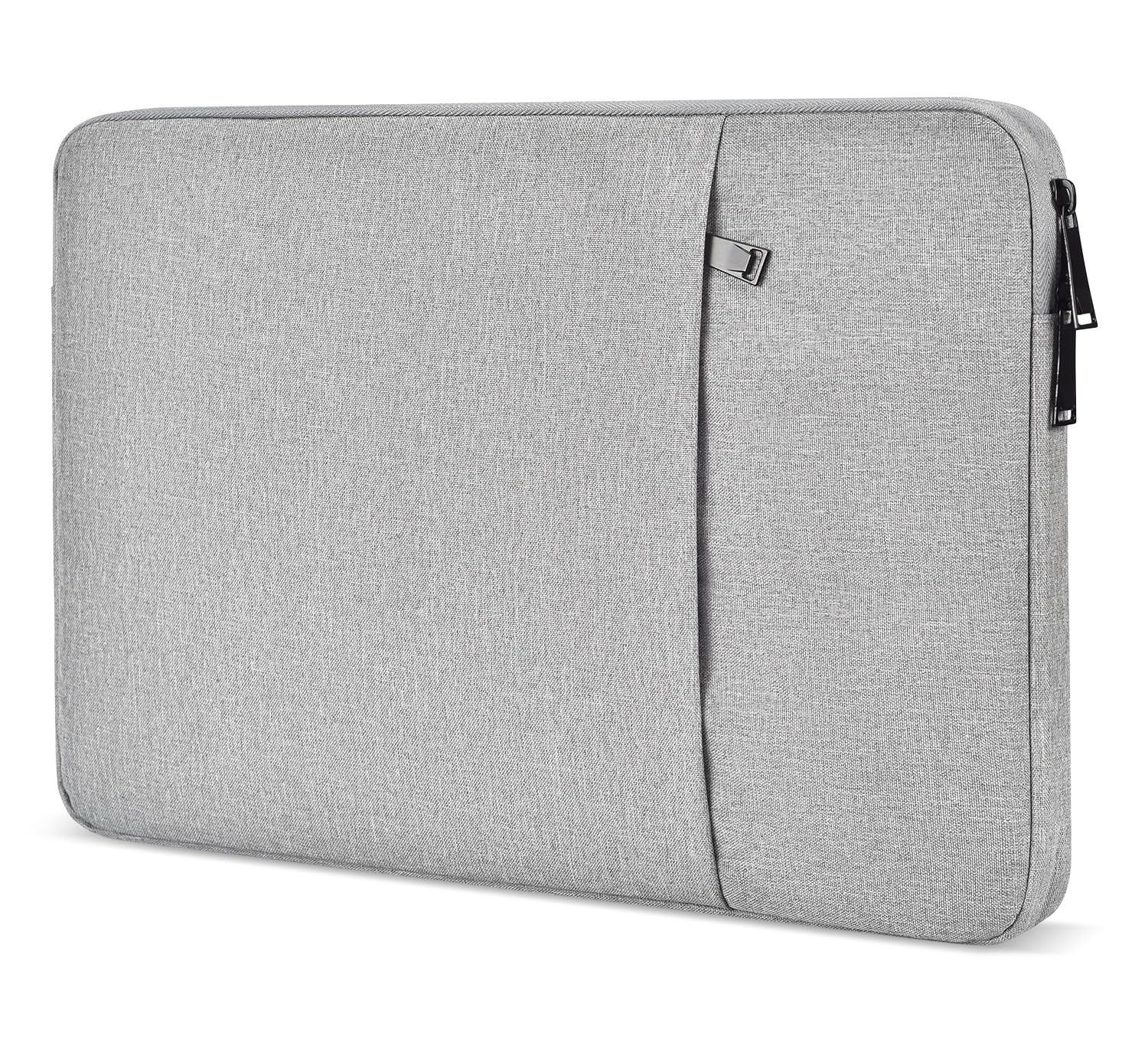 Photo 1 of 14 inch Laptop Sleeve Case for HP Lenovo Dell ASUS Acer Chromebook 14, HP Stream 14, Dell XPS 15, Inspiron 14, Lenovo ideapad 14, Asus Zenbook 14, Razer Blade 15 Water-Resistant Computer Bag -Grey