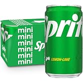 Sprite Lemon-Lime Caffeine-Free Soda Mini Cans, 7.5 fl oz, 6 Pack | Naturally flavored soft drink, carbonated