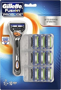 Gillette Fusion ProGlide Maquinilla de afeitar - 10 Recambios ...