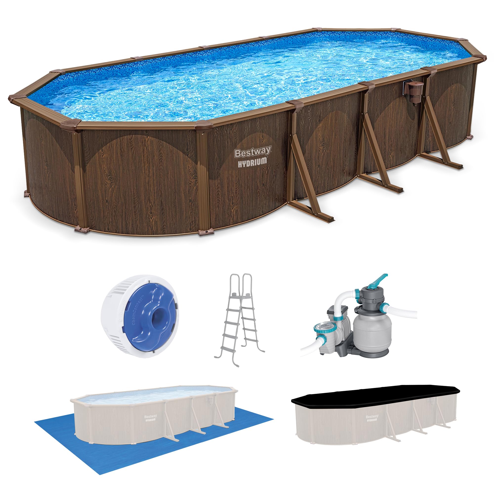 Bestway Hydrium 24' x 12' x 52" Oval Above Ground