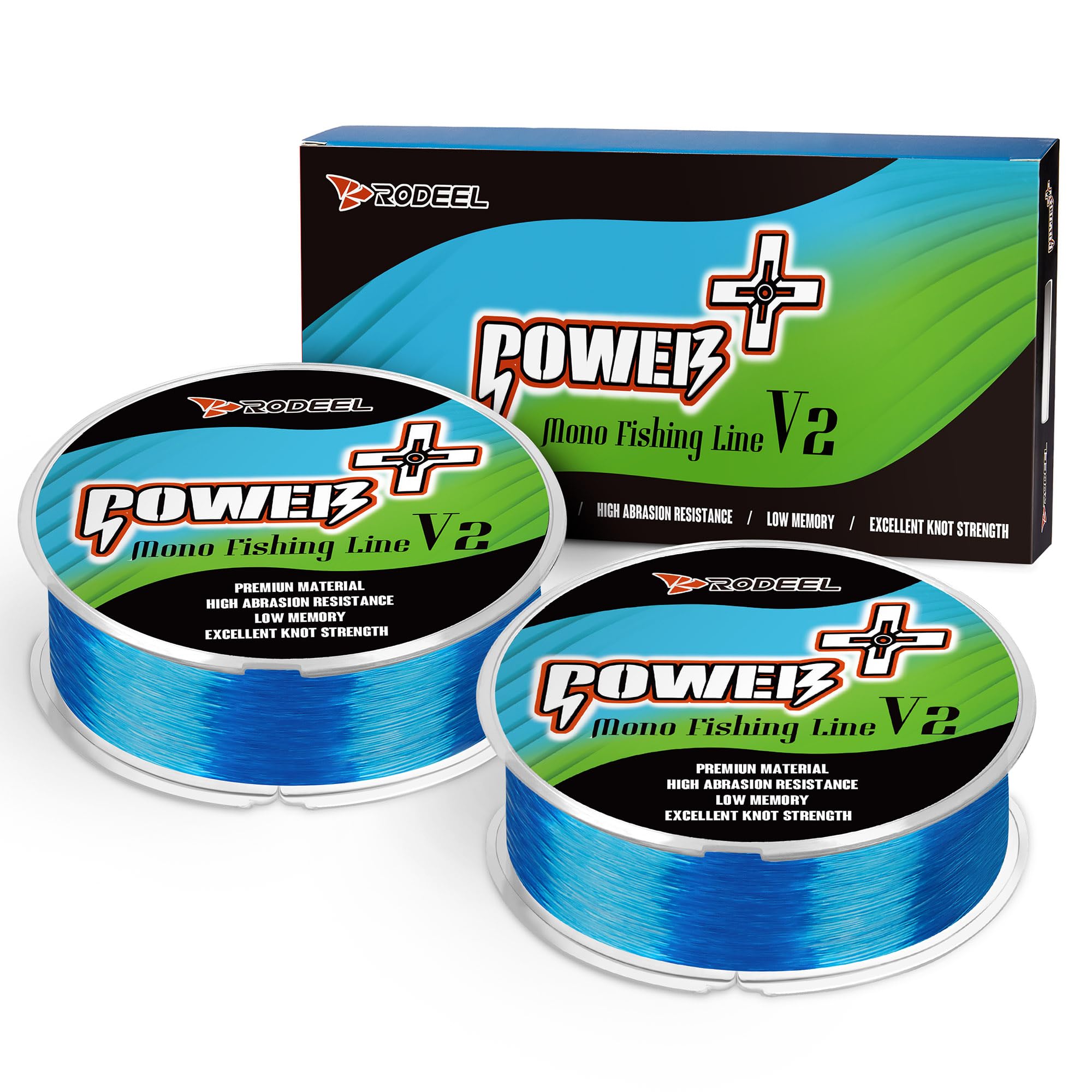 Rodeel Premium Monofilament Fishing Line - Strong and Abrasion Resistant Mono Line - Superior Nylon Material Fishing Line 150M/ 300M/ 600M