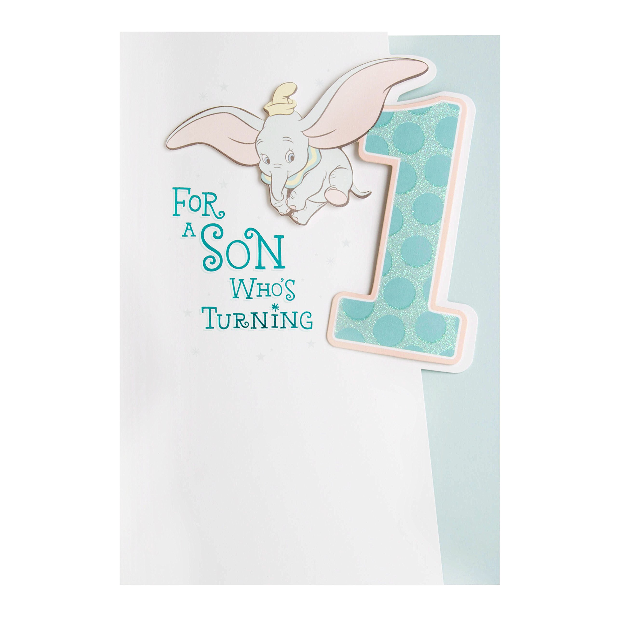 Hallmark Dumbo 1st Birthday Card "for Son" - Medium