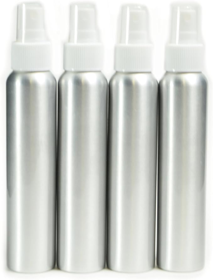 4 Pack Aluminum Fine Mist Spray Bottles 4oz 120ml Amazon Com 4 Pack Aluminum Fine Mist Spray Bottles 4oz 120ml Amazon Com