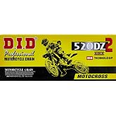 DID (520DZ-120) Gold 120 Link High Performance DZ2 Series Non-O-Ring Chain with Connecting Link