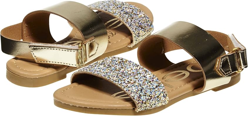 girls metallic sandals