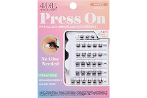 Ardell Naked Press On DIY Lash Clusters, Eyelash Extension Kit, Individual Lashes, Pre-Glued Underlash, Natural Look Soft Volume, with Applicator, 1-pack