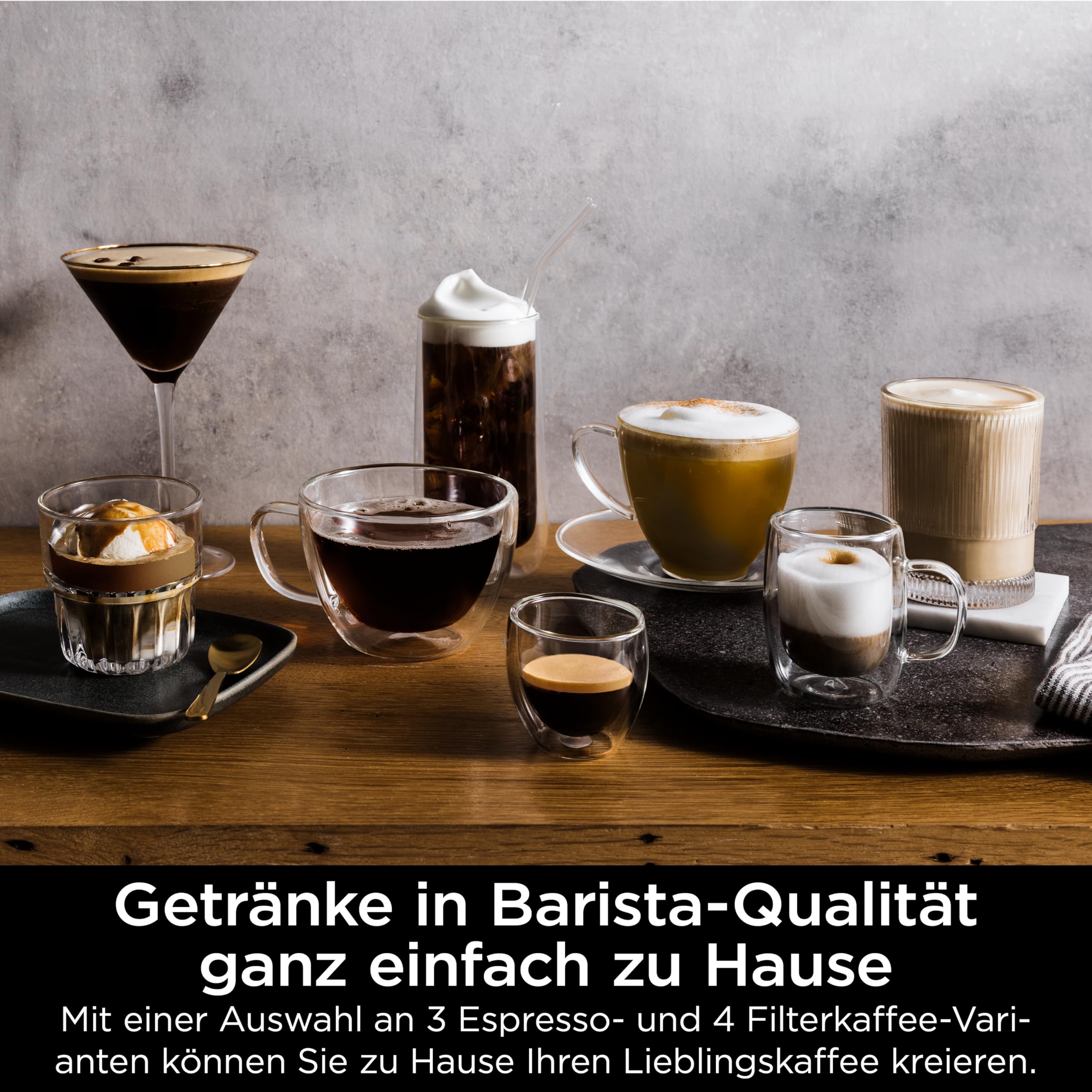 Ninja Luxe Premier 3-in-1 Kaffeemaschine, für Espresso, Cold Brew & Filterkaffee, 4 automatische Schaumeinstellunge, Grau-Metall, ES601EUGM 4