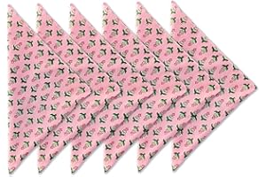 Cotton Print Dinner Napkins 18x18 inches - Washable Cloth Napkins Set of 6 - Everyday Use or Dinner Party and Events - Pink Block Printed Soft Fabric by Craftbot