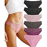 Which is Seamless Underwear for Women Sexy No Show Bikini Panties Lace High Cut Hipster Cheeky Panty 6 Pack S-XL
