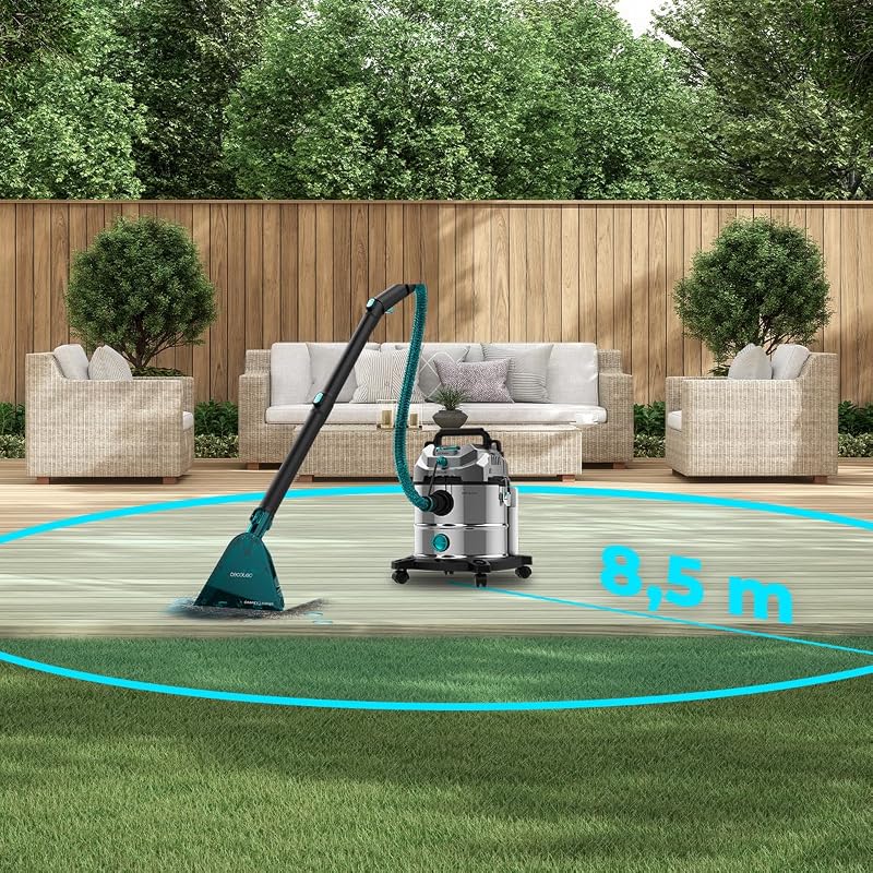 Aspirapolvere Solidi, Liquidi, Tappezzerie e Tappeti con Cavo Conga CarpetClean 20000 Pro Ultra. 1600W, 21kPa di Potenza, Funzione 2 in 1, Capacità 20L, Kit Accessori, Raggio d'Azione 7m