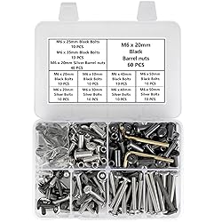 Xrfoiniu 100 Set Mixed Sizes Furniture Bolts - Bulk