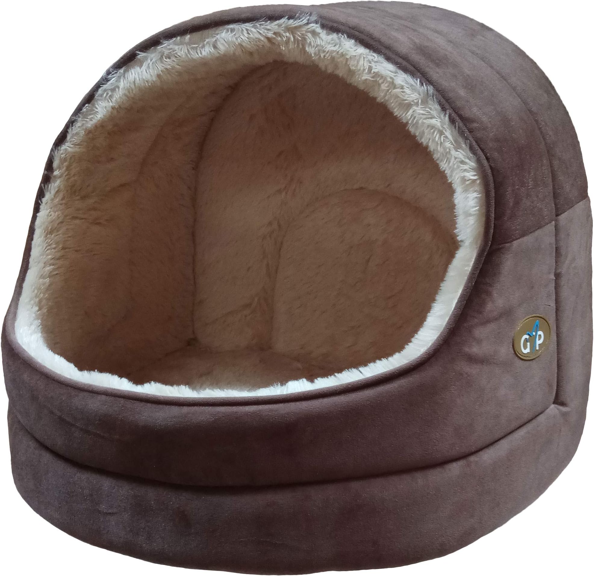 Gor Pets Nordic Hooded Bed with its plush, soft materials, it ensures your furry friend feels - large Brown