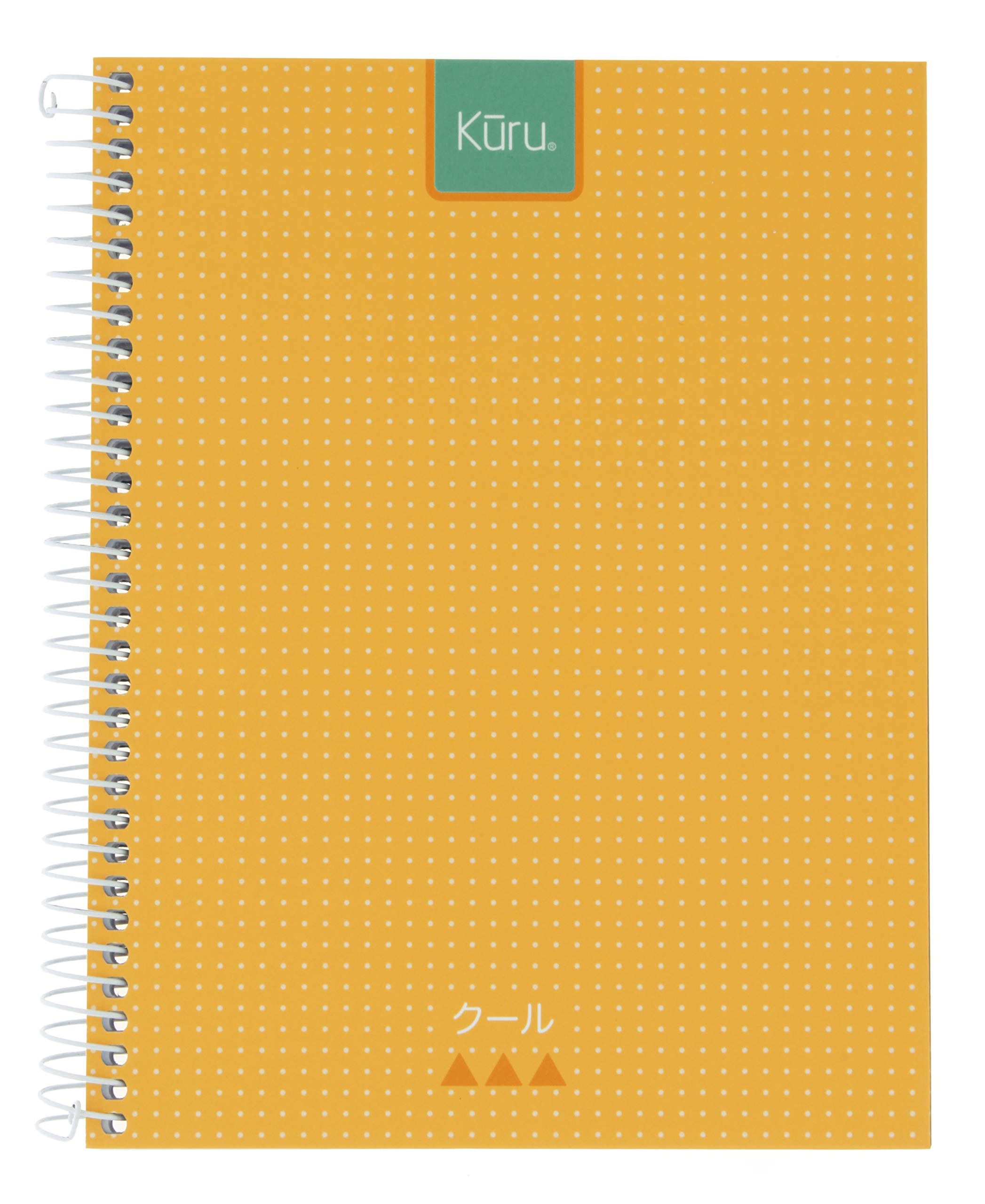 Grafoplás 88525460 A5 Hard Cover Notebook 90 Squared Sheets 5 mm 90 g Microperforated with 4 Drills, Yellow, Kuru Stationery Collection