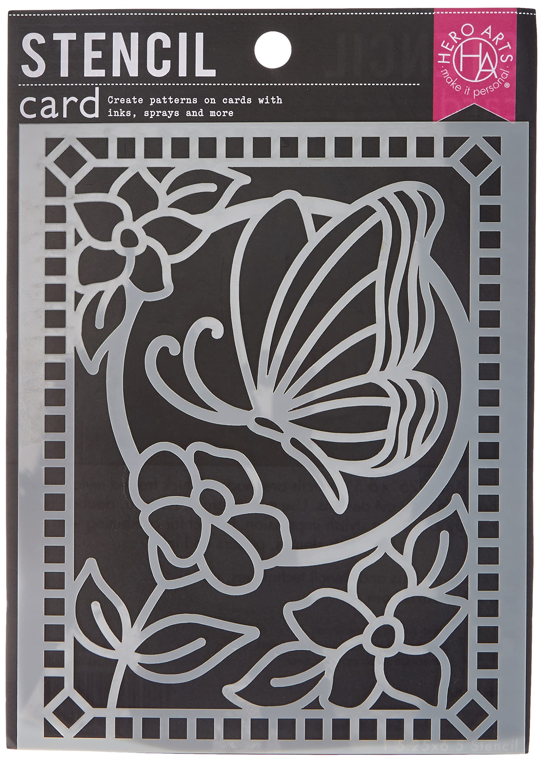 HERO ARTS Stencil, Butterfly Stained Glass, One Size