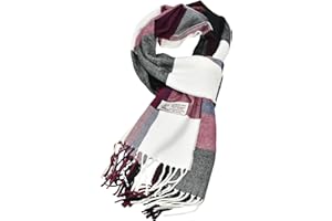 Glory Max Classic Plaid Striped Luxurious Checked Pattern Winter Scarf For Men Women Soft Cashmere Feel 72"x12"