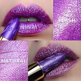Oulac Metallic Shine Glitter Lipstick Purple High Impact Lipcolor 4.3 g Vegan view 2