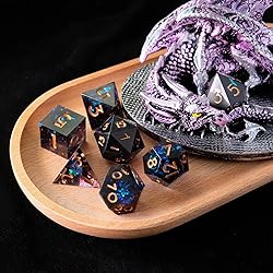 Cttasty DND Dice Set Resin Sharp Edge Dice Set