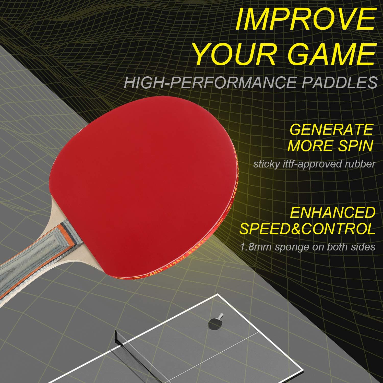 All-in-One Portable Table Tennis Set, Portable Carry Retractable Telescopic Table Top Tennis Net Rack with Table Tennis Racket Ping Pong for Indoor Outdoor Anywhere Entertainment Game Sports Gift : Sports & Outdoors