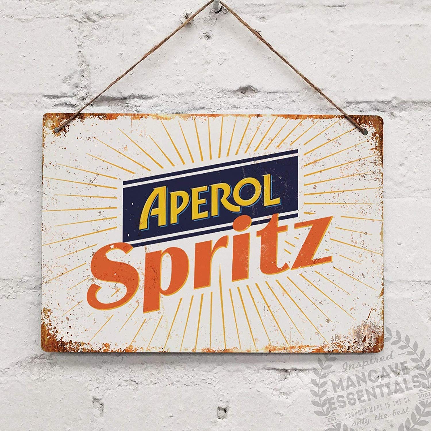 Aperol Spritz Vintage Cocktail Prosecco Tin Sign Metal Decor Metal Painting Wall Sticker Vintage TIN SIGN 7.8 * 11.8 inch(L * W)