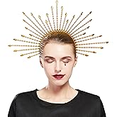 Fantherin Women's Halo Crown Headpiece - Sunburst Sun Spiked Goddess Headband Crown Decoration for Costume Halloween Cosplay