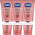 Vaseline Supple & Soft ProVitaB3 Serum Burst Lotion: 10x Vitamin C, Revives Dull Skin, All-Day Hydration 222ml (Pack of 3)