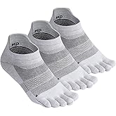 Meaiguo Toe Socks for Men Women Coolmax Ankle Five Finger Socks for Running Athletic Breathable Lightweight,3 Pairs