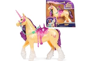 Unicorn Academy, Power of Friendship Leaf with Translucent Saddle & Bridle, 11”, Dolls & Unicorn Toys, Gifts & Stocking Stuffers for Girls Ages 4 and up