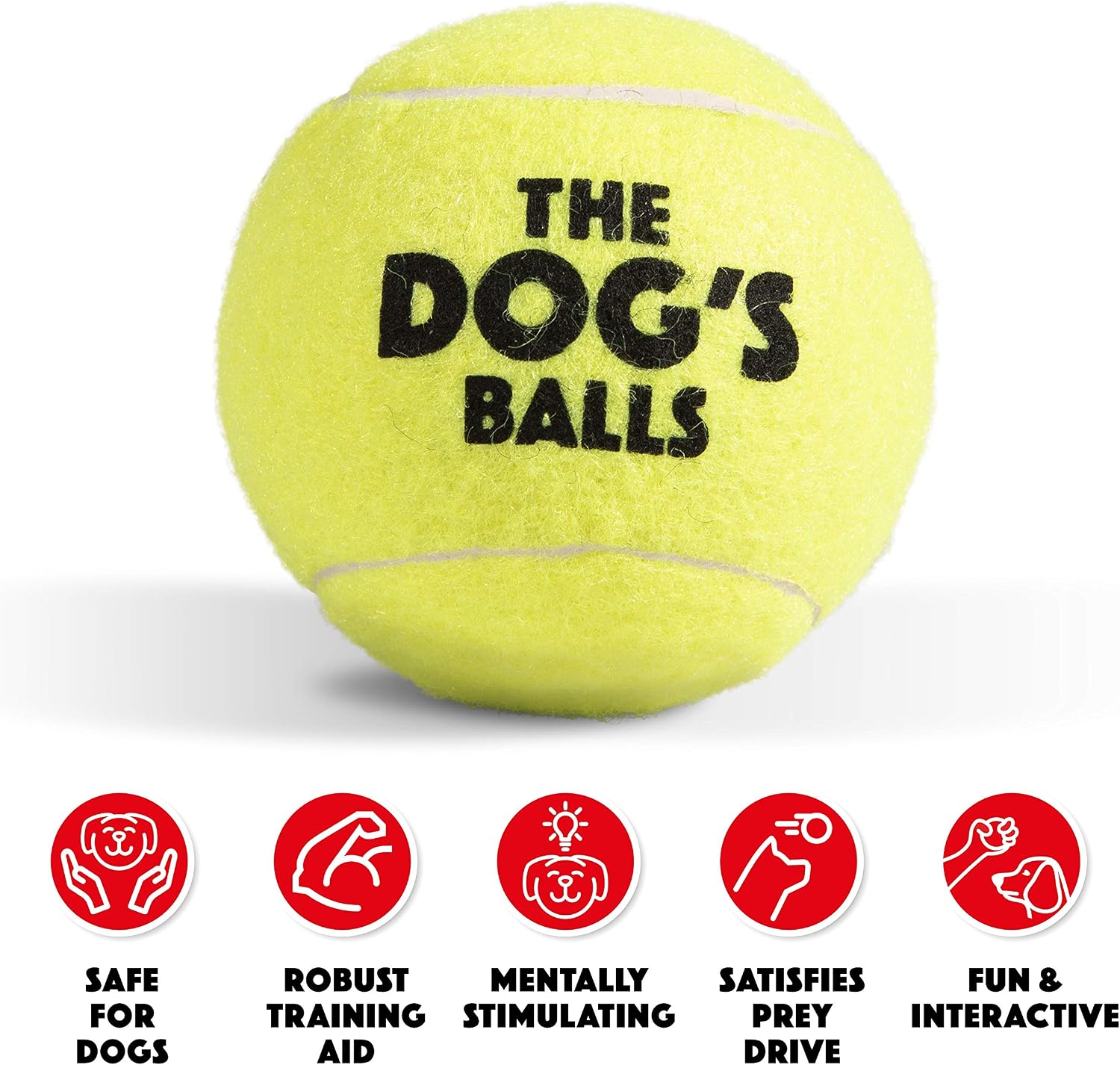 The Dog's Balls - Dog Tennis Balls, Yellow, Large, 3‑Pack, 3 Large Tennis Balls - Image 3