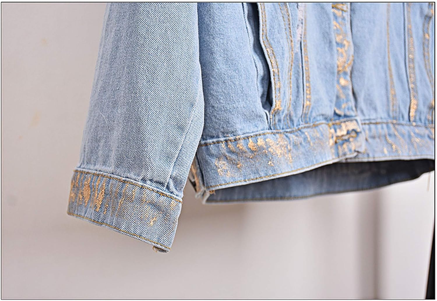 pearl studded jean jacket