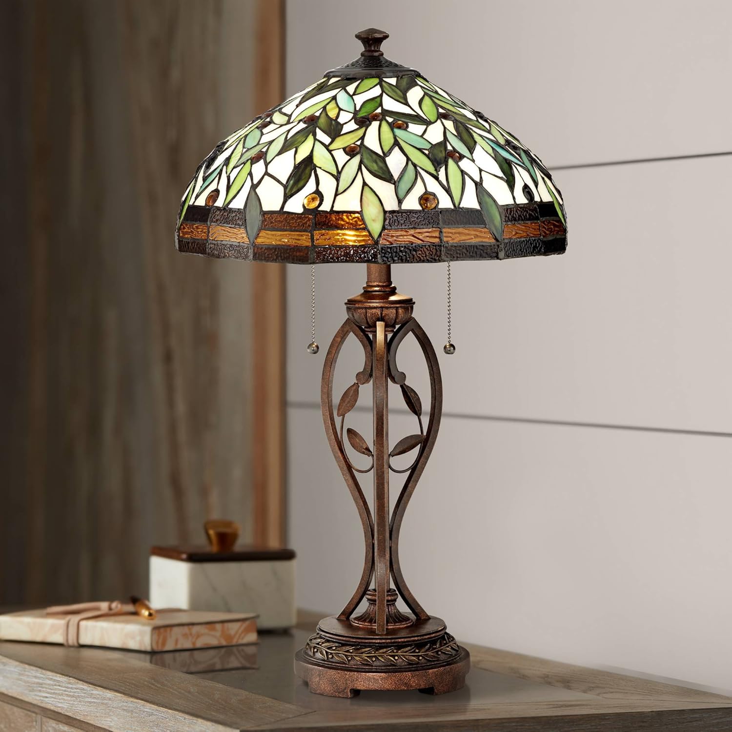 Best tiffany table lamp green