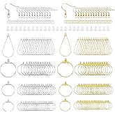 XKCWXY 483Pcs Earring Making Kit with Beading Hoop Earring Finding Component Accessories,Earring Hooks,Jump Rings,Earring Backs for Jewelry Making DIY Craft