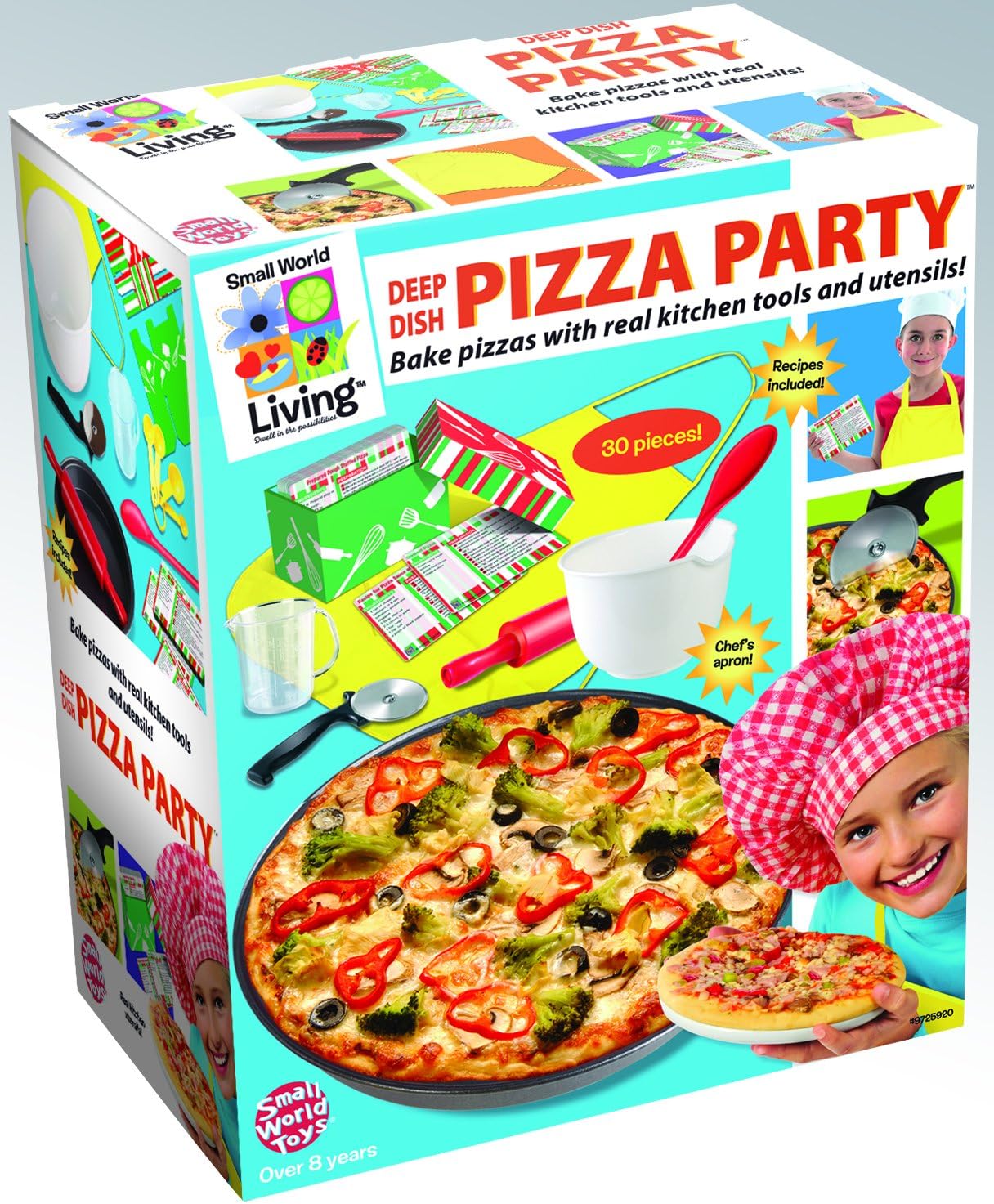 Little Chefs Make Your Own Deep Dish Pizza Party - Budding Cooks - Real Food Kit Ideal Present Gift for Christmas Xmas Stocking Filler Birthday Easter or Idea Age 8+ Children Girls Boys