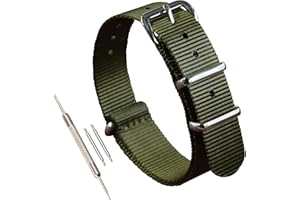 MZBUTIQ Thin Nylon Watch Strap Band Replacement(10-24mm)